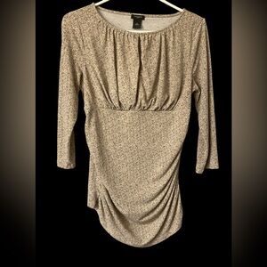 Ann Taylor Keyhole Design Print Women's Top